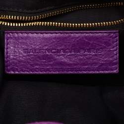 Balenciaga Purple Leather SGH Pompon Bag