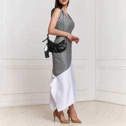 مملوكة مسبقًا Balenciaga Black Croc Embossed Leather XS Le Cagole Shoulder Bag