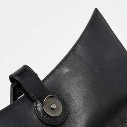 Pre Owned Balenciaga Black Croc Embossed Leather Small Soft Hourglass Shoulder Bag