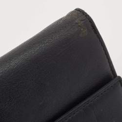 Pre Owned Balenciaga Dark Blue Leather Classic Continental Wallet