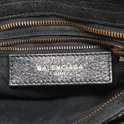 Pre Owned Balenciaga Black Graffiti Leather Mini RH Classic City Bag