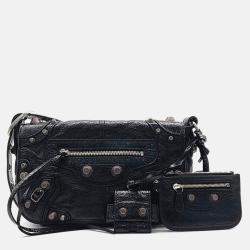 Balenciaga  Black Leather XS Le Cagol Flap Bag