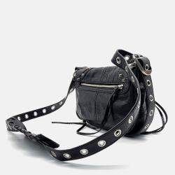 Balenciaga  Black Leather XS Le Cagol Flap Bag