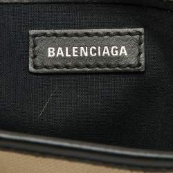 مملوكة مسبقًا Balenciaga Off White/Black Canvas and Leather Navy XS Cabas Tote