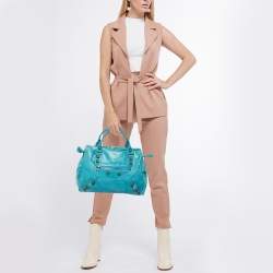 Balenciaga Sky Blue Leather Giant 21 Rose Gold Hardware RTT Bag