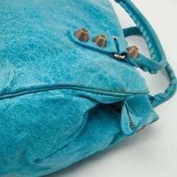 Balenciaga Sky Blue Leather Giant 21 Rose Gold Hardware RTT Bag