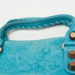 Balenciaga Sky Blue Leather Giant 21 Rose Gold Hardware RTT Bag