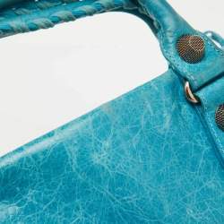 Balenciaga Sky Blue Leather Giant 21 Rose Gold Hardware RTT Bag