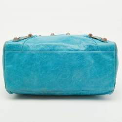 Balenciaga Sky Blue Leather Giant 21 Rose Gold Hardware RTT Bag
