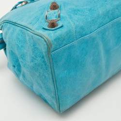 Balenciaga Sky Blue Leather Giant 21 Rose Gold Hardware RTT Bag