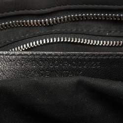 Pre Owned Balenciaga Green/Black Woven Fabric and Leather Classic City Bag