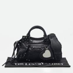 Pre Owned Balenciaga Black Leather XS Neo Cagole Bag