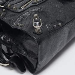 Pre Owned Balenciaga Black Leather XS Neo Cagole Bag