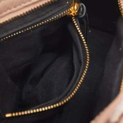 Pre Owned Balenciaga Beige Croc Embossed Glossy Leather Mini Classic Metallic Edge City Bag