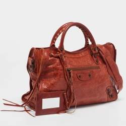 Pre Owned Balenciaga Brown Leather RH Classic City Tote