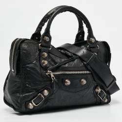 Pre Owned Balenciaga Black Leather SGH Classic City Tote