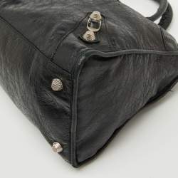 Pre Owned Balenciaga Black Leather SGH Work Tote