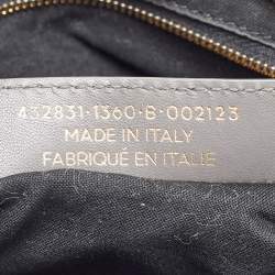 Pre Owned Balenciaga Grey Leather Small Metallic Edge Classic City Tote