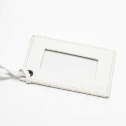 Pre Owned Balenciaga White Leather Graffiti Mini Metallic Edge City Bag