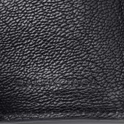 Pre Owned Balenciaga Black Leather Classic Metallic Edge Trifold Wallet