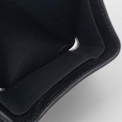 Pre Owned Balenciaga Black Leather Classic Metallic Edge Trifold Wallet
