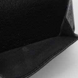 Pre Owned Balenciaga Black Leather Classic Metallic Edge Trifold Wallet
