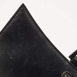 Pre Owned Balenciaga Black Croc Embossed Leather Hourglass Sling Shoulder Bag