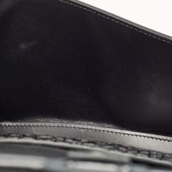 Pre Owned Balenciaga Black Croc Embossed Leather Hourglass Sling Shoulder Bag