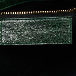 Pre Owned Balenciaga Green Leather GGH Work Tote