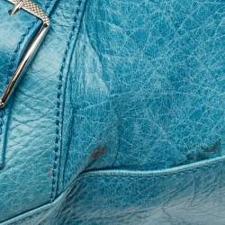Pre Owned Balenciaga Blue Leather SGH Giant Work Bag