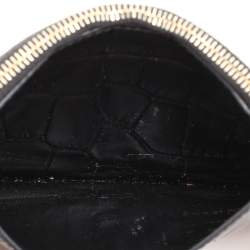 Balenciaga Black Croc Embossed Leather Hourglass Card Holder