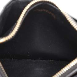 Balenciaga Black Croc Embossed Leather Hourglass Card Holder