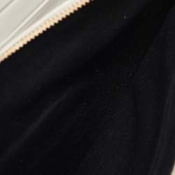 Balenciaga White Croc Embossed Leather Hourglass Wallet on Chain