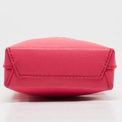 Pre Owned Balenciaga Pink/Black Leather Shopping Phone Holder Crossbody Bag