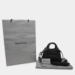 Pre Owned Balenciaga Black Leather Mini Neo Classic City Tote
