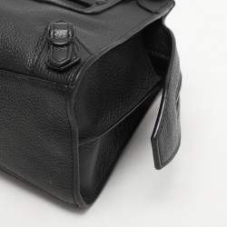 Pre Owned Balenciaga Black Leather Mini Neo Classic City Tote