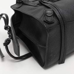 Pre Owned Balenciaga Black Leather Mini Neo Classic City Tote