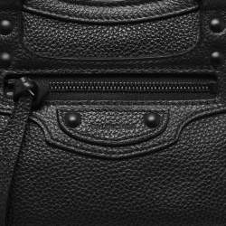 Pre Owned Balenciaga Black Leather Mini Neo Classic City Tote