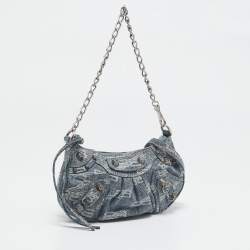 مملوكة مسبقًا Balenciaga Blue Denim Mini Le Cagole Shoulder Bag