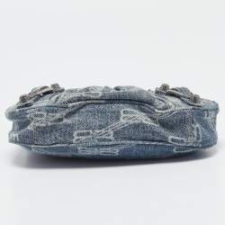 مملوكة مسبقًا Balenciaga Blue Denim Mini Le Cagole Shoulder Bag