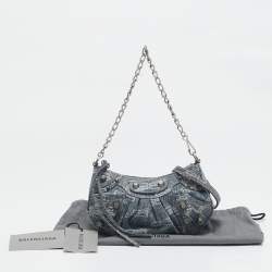 مملوكة مسبقًا Balenciaga Blue Denim Mini Le Cagole Shoulder Bag