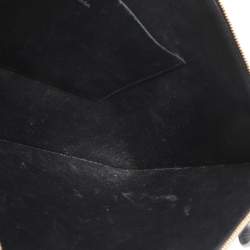 Pre Owned Balenciaga Black Leather Ville Logo Pouch