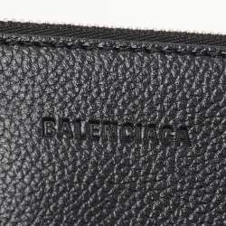 Pre Owned Balenciaga Black Leather Ville Logo Pouch