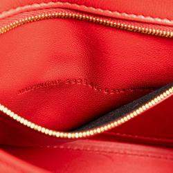 Balenciaga Red Leather Hourglass Small Top Handle Bag