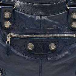 Balenciaga Marine Blue Leather GSH Brief Tote