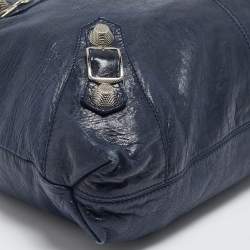 Balenciaga Marine Blue Leather GSH Brief Tote