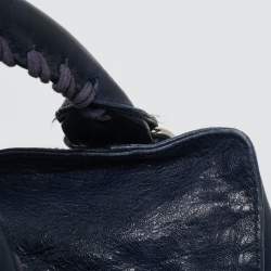 Balenciaga Marine Blue Leather GSH Brief Tote