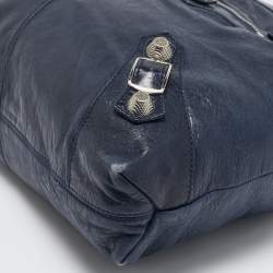 Balenciaga Marine Blue Leather GSH Brief Tote