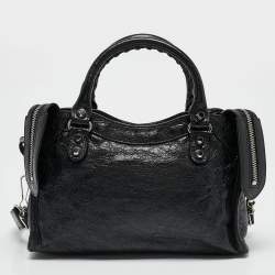 Balenciaga Black Leather Mini Classic City Bag