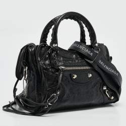 Balenciaga Black Leather Mini Classic City Bag